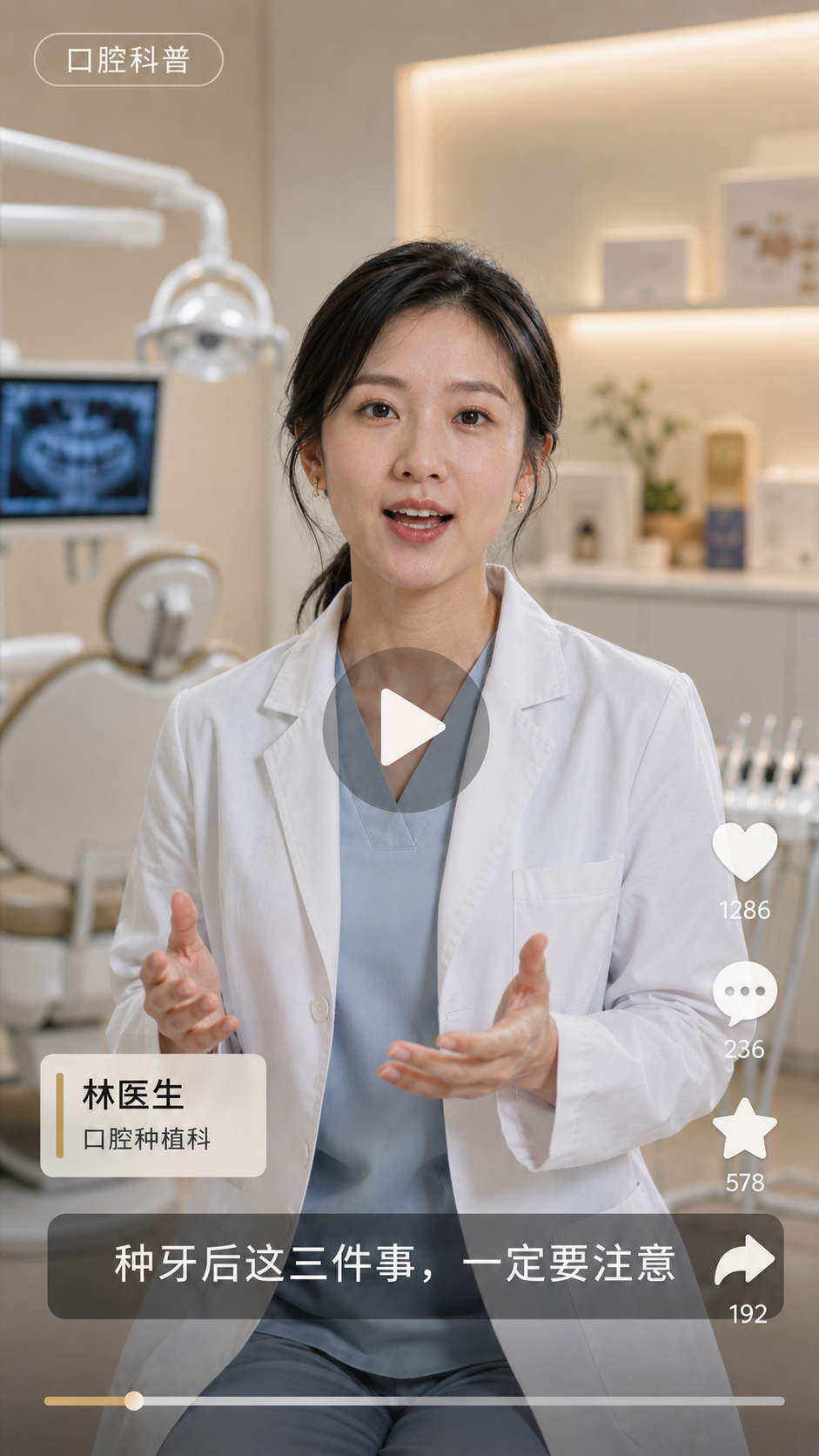 专业医生型数字人视频封面